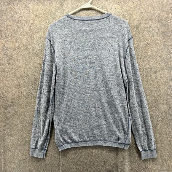 John Varvatos U.S.A. Henley Shirt Mens Medium Gray Long Sleeve Lightweight - Picture 2 of 10